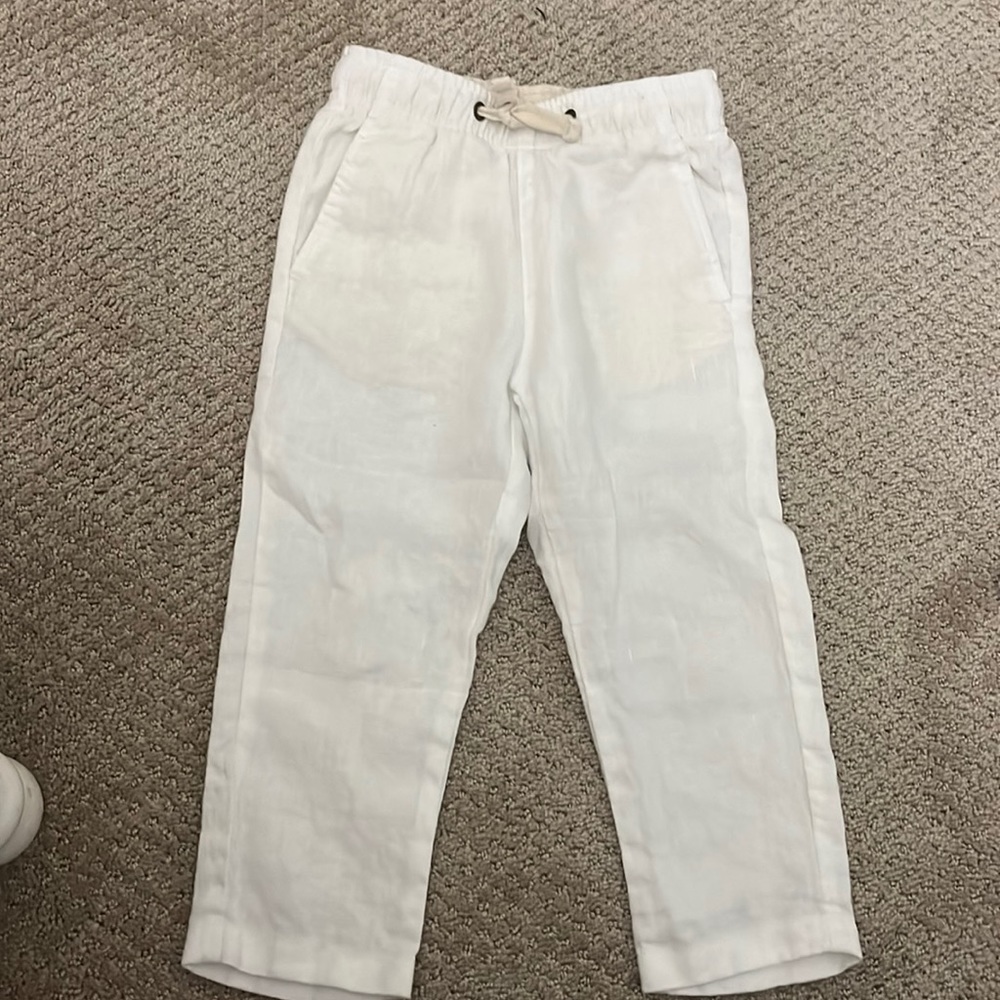 J Crew white linen pants - Picture 1 of 1